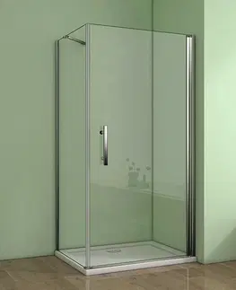 Sprchovacie kúty H K - Štvorcový sprchovací kút MELODY A1 80 cm s jednokrídlovými dverami vrátane sprchovej vaničky z liateho mramoru SE-MELODYA180/SE-ROCKY-80 SQ