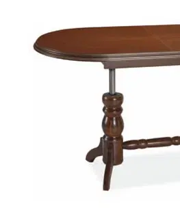 Jedálenské stoly DANIELO nastaviteľný oválny konferenčný stolík, wenge