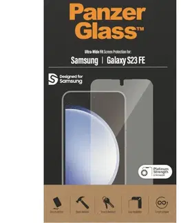 Ochranné fólie pre mobilné telefóny Ochranné sklo PanzerGlass UWF AB pre Samsung Galaxy S23 FE, čierna 7341