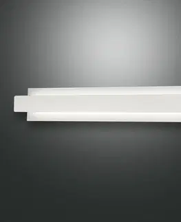 Nástenné svietidlá Fabas Luce Nástenné LED svietidlo Regolo kovové čelo biele