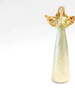 Vianočné dekorácie MAKRO - Dekorácia - Anjel zlatý medenný