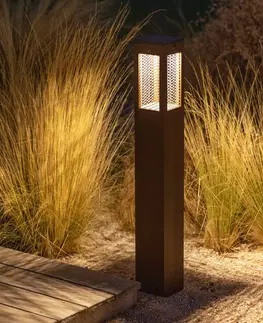 Solárne lampy Les Jardins LED svietidlo Tradition snímač corten 90 cm