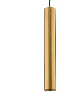 Závesné svietidlá Euluna Závesné svetlo Eye, 1fl, mosadz, výška tienidla 40 cm