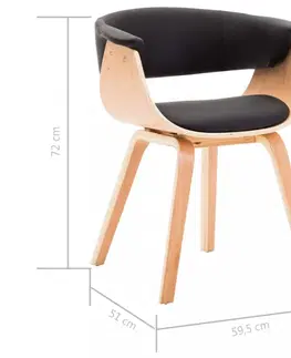 Jedálenské zostavy Jedálenská stolička ohýbané drevo Dekorhome Krémová / svetlohnedá