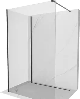 Sprchové dvere MEXEN/S - Kyoto Sprchová zástena WALK-IN 115 x 110 cm, transparent, čierna 800-115-212-70-00-110