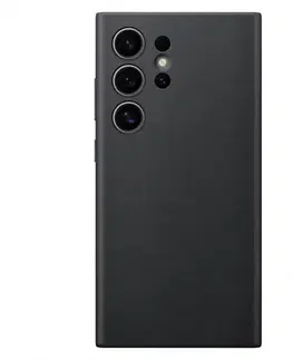 Puzdrá na mobilné telefóny Zadný kryt Leather Cover pre Samsung S24 Ultra, čierna GP-FPS928HCABW