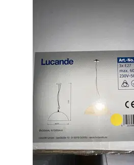 Svietidlá Lucande Lucande - Luster na lanku LOURENCO 3xE27/60W/230V 