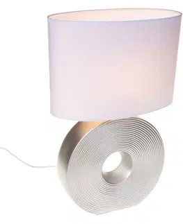 Stolove lampy Landelijke tafellamp wit met staal - Ollo