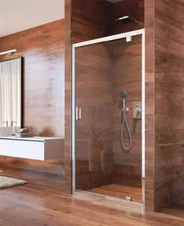 Sprchovacie kúty MEREO - Sprchové dvere LIMA, pivotové, 80x190 cm, chróm ALU, sklo Číre 6 mm CK80913K