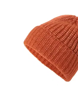 Hats Pletená čiapka s vlnou, oranžová