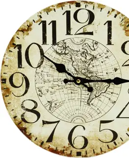 Hodiny Drevené nástenné hodiny mapa FalC002, 30cm