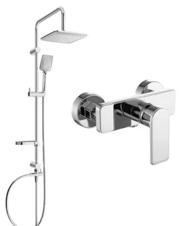 Sprchy a sprchové panely MEXEN/S - Sven sprchový stĺp vrátane sprchovej batérie Cetus, chróm 744340262-00