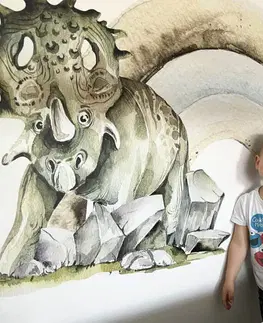Nálepky na stenu Nálepka na stenu - Dinosaurus s menom dieťaťa