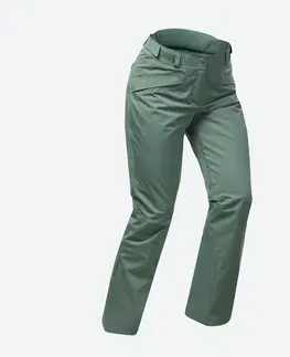 nohavice Dámske lyžiarske nohavice 580 hrejivé zelené