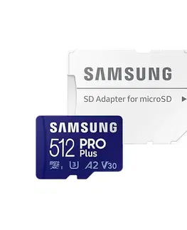 Pamäťové karty Samsung PRO Plus Micro SDXC 512 GB , SD adaptér