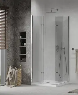 Vane MEXEN/S - Lima Duo sprchovací kút 90x90, transparent, chróm + vanička so sifónom 856-090-090-01-02-4010