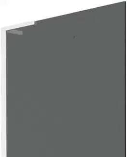Sprchové dvere MEXEN/S - Next L vaňová zástena FIX 80 x 150 cm, grafit, biela 895-080-000-03-40-20