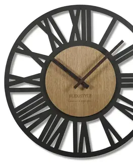 Hodiny Nástenné hodiny Loft Adulto čierna, z219 50cm