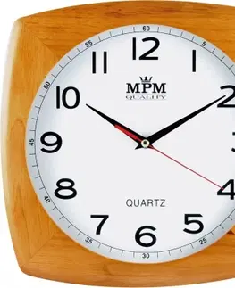 Hodiny Nástenné hodiny MPM, 2533.50.W - hnedá, 29cm
