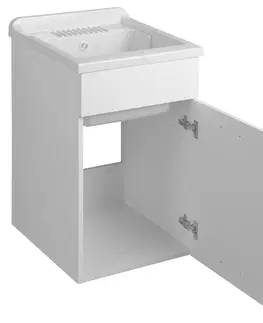 Kúpeľňa AQUALINE - Plastová výlevka so skrinkou 45x50 cm, vrátane sifónu PI4550-01