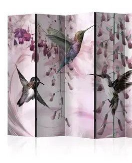 Paravány Paraván Flying Hummingbirds (Pink) Dekorhome 225x172 cm (5-dielny)