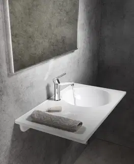 Kúpeľňa SAPHO - JUNO umývadlo 80x47cm, liaty mramor, biela, pravé JU081