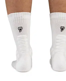 bežky Ponožky na skateboard 500 stredne vysoké biele