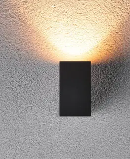 Vonkajšie nástenné svietidlá Paulmann Paulmann Flame vonkajšie LED svietidlo, čierna
