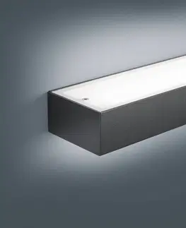 Nástenné svietidlá Helestra Nástenné svietidlo Helestra Theia LED, matná čierna 60 cm