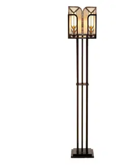 Stojacie lampy Clayre&Eef V štýle Tiffany navrhnutá stojaca lampa Madison