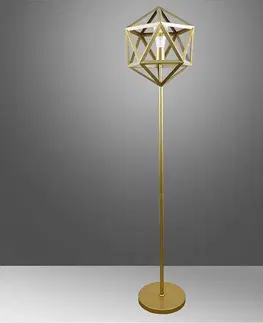 Moderné lampy do obývačky Stojanové svietidlo Denmark gold 1xE27