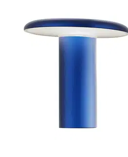 Stolové lampy Artemide Stolná LED lampa Artemide Takku s dobíjacou batériou, modrá