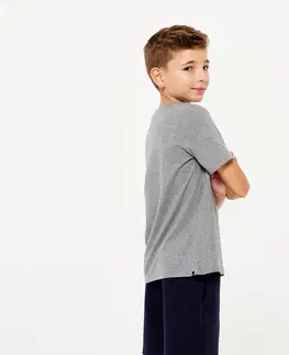 nohavice Detské bavlnené tričko sivé