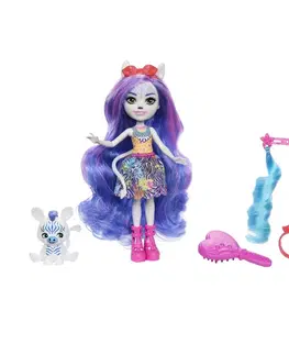 Hračky bábiky MATTEL - Enchantimalittle Smoby deluxe bábika - zemirah zebrová