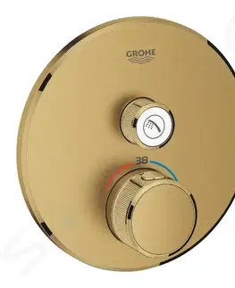 Kúpeľňové batérie GROHE - Grohtherm SmartControl Termostatická sprchová batéria pod omietku s jedným ventilom, kefovaný Cool Sunrise 29118GN0