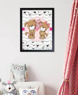 Obrazy do detskej izby Obraz milučkých plyšových psíkov