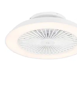 Stropne ventilatory Inteligentný stropný ventilátor biely vrátane LED s diaľkovým ovládaním - Deniz