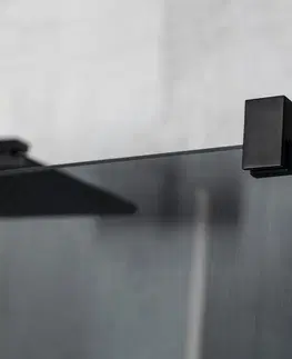 Sprchové dvere GELCO - VARIO BLACK jednodielna sprchová zástena na inštaláciu k stene, číre sklo, 700 mm GX1270GX1014