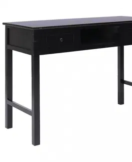 Pracovné stoly Písací stôl s 2 zásuvkami Dekorhome Biela