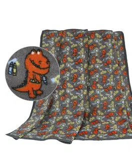 Detské deky Bellatex Detská deka Ella Dinosaurus, 100 x 155 cm