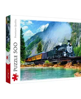 Puzzle TREFL Vlak v horách 500 dielov