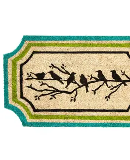 Koberce a koberčeky Home Elements Kokosová rohožka Vtáčiky na vetvičke, 45 x 75 cm