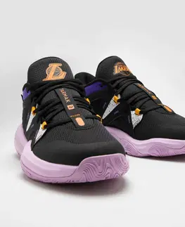tenis Detská basketbalová obuv Los Angeles Lakers 900 NBA MID-3 čierna