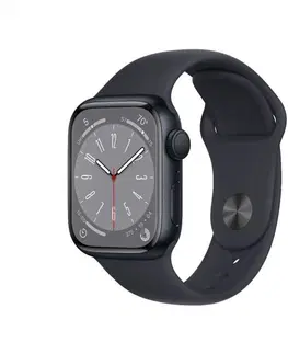 Inteligentné hodinky Apple Watch Series 8 GPS 45mm polnočná , hliníkové puzdro so športovým remienkom polnočná