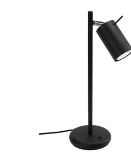 Lampy   SL.1091 - Stolná lampa RING 1xGU10/40W/230V čierna 