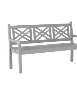 Záhradné lavice Drevená záhradná lavička, sivá, 150 cm, FABLA