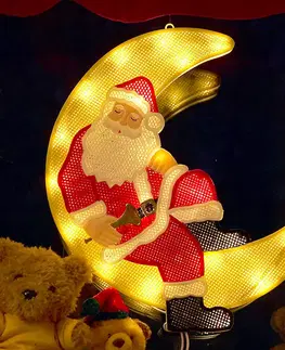 Vianočné osvetlenie do okien Konstsmide Christmas Okenný LED obraz Mikuláš na mesiaci