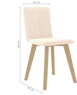 Jedálenské stoličky a kreslá Jedálenská stolička 2 ks látka / buk Dekorhome Svetlosivá