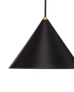 Závesné svietidlá Euluna Závesné svietidlo Zenith S s kovovým tienidlom v čiernej farbe
