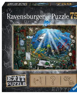 Hračky puzzle RAVENSBURGER - Exit Puzzle: Ponorka 759 dielikov